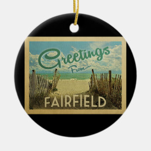 Fairfield strandvintage resor julgransprydnad keramik