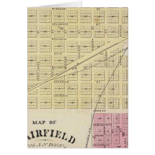 Fairfield, Suisun Hälsningskort (Framsidan)