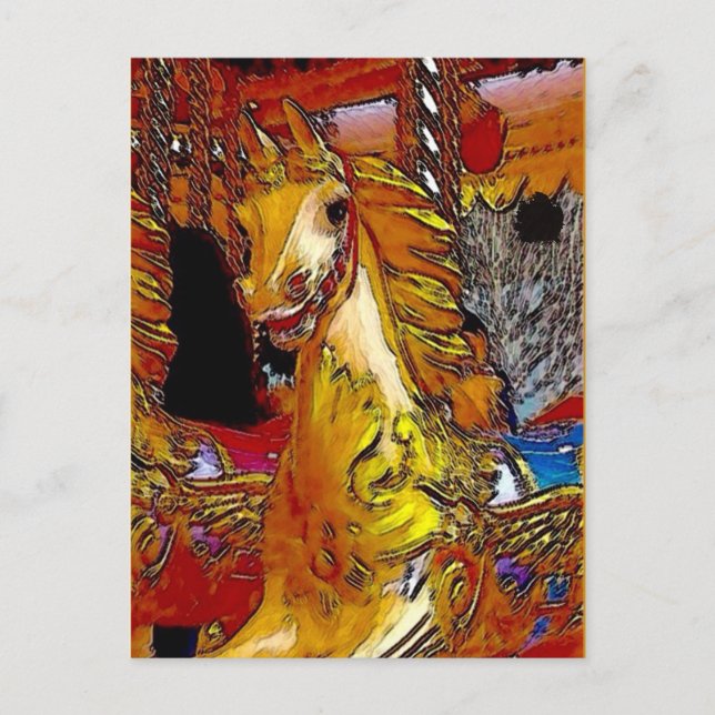 Fairground Horse Vykort (Framsida)