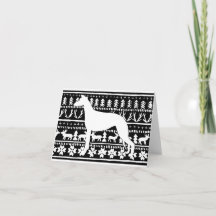 Fairisle Sighthund Jul Linocut