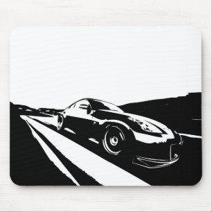 Fairlady 350Z vadderar den svart musen Musmatta