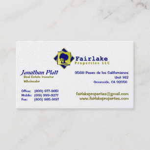 Fairlake egendomar: Professionell Visitkort