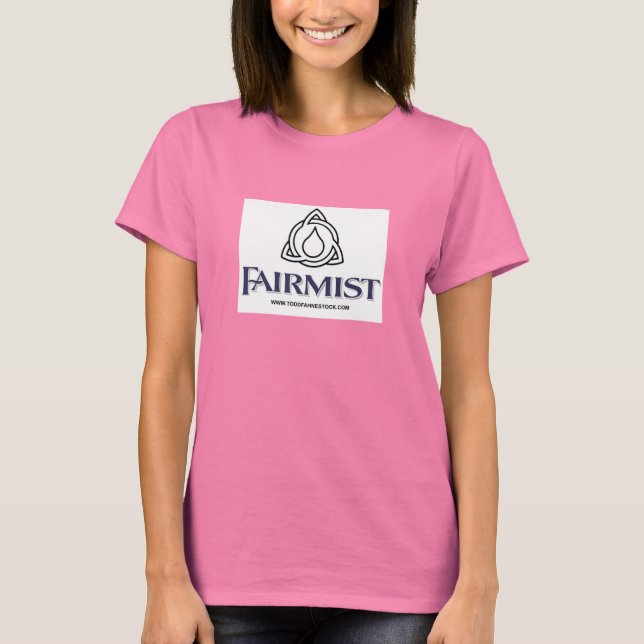 Fairmist T-shirt - RainDrop - Ringblade blå text (Framsida)