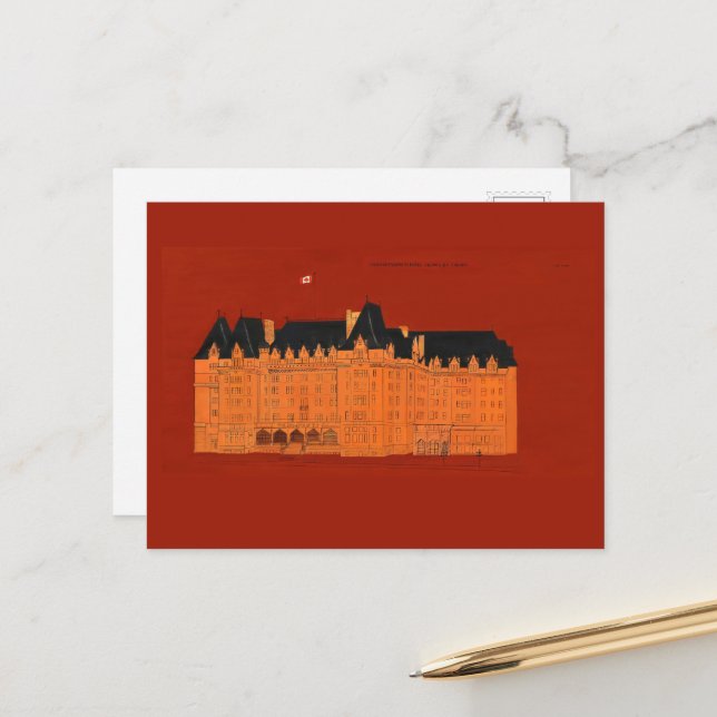 Fairmont Empress Hotel Victoria BC Canada Postcard Vykort (Fram/Back In Situ)