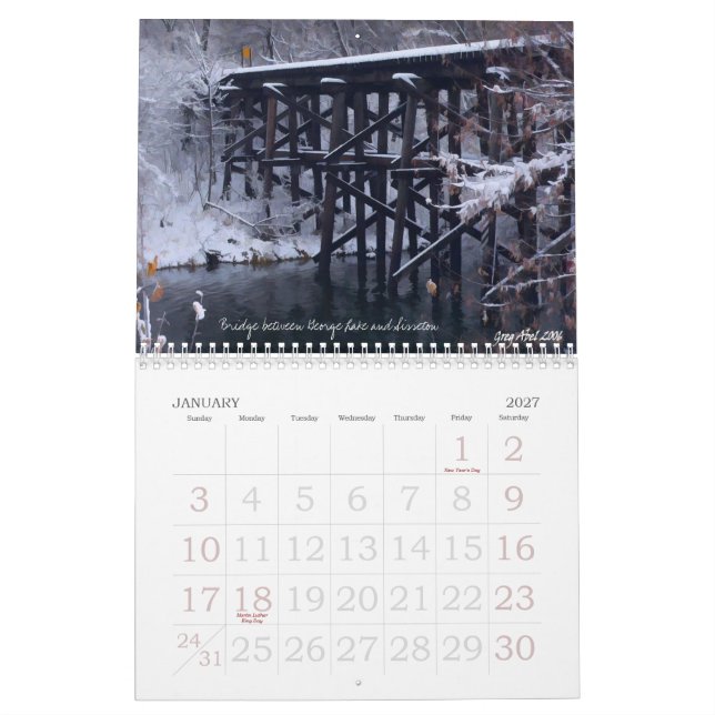 Fairmont områdeskalender 2007 kalender (Jan 2027)