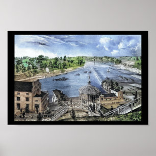 Fairmount Vatten Works Philadelphia PA Skriv ut Poster