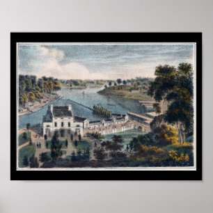 Fairmount Vatten Works Philadelphia PA Skriv ut Poster