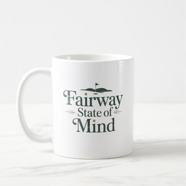 Fairway State Of Mind Klassisk Golf Livsstil Kaffemugg (Vänster)
