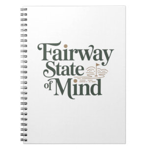 Fairway State Of Mind Minimal Retro Golf Livsstil Anteckningsbok