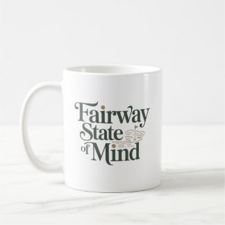 Fairway State Of Mind Minimal Retro Golf Livsstil Kaffemugg