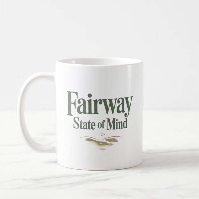 Fairway State Of Mind Retro Golf Livsstil Kaffemugg (Vänster)