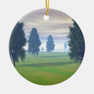 Fairway till sju julgransprydnad keramik