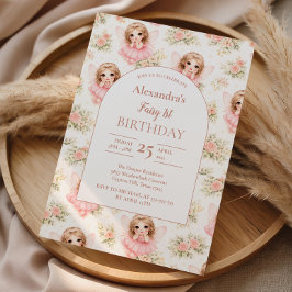 Fairy 1st Birthday Girl Inbjudningar