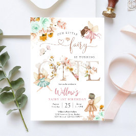 Fairy 1st Birthday Invitation Inbjudningar
