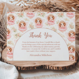 Fairy 1st Birthday Pink Garden Tack Kort