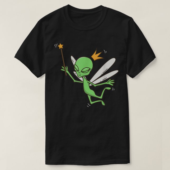 Fairy Alien UFO Mystical Rymden Alien Fairy L T Shirt (Design framsida)