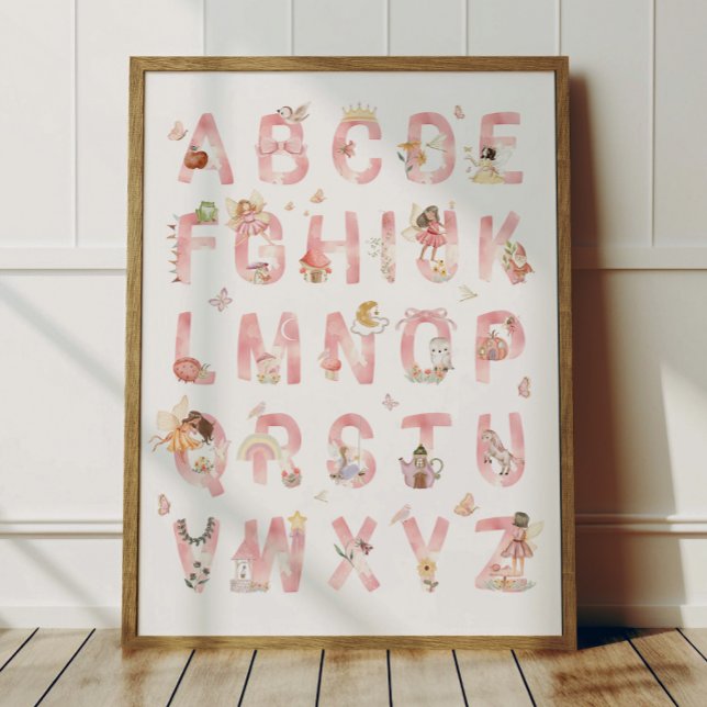 Fairy Alphabet ABC Poster Kids Room Decor (Skapare uppladdad)