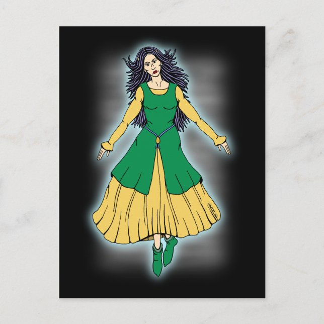 Fairy Älskarinna Leanan Sidhe Vykort (Framsida)