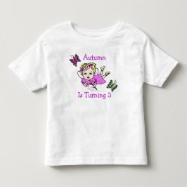 Fairy and Butterflies Age and Namn T Shirt