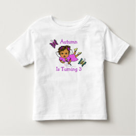 Fairy and Butterflies Age and Namn T Shirt
