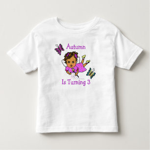 Fairy and Butterflies Age and Namn T Shirt