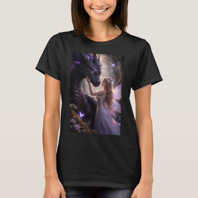 Fairy and Dragon  T Shirt (Framsida)