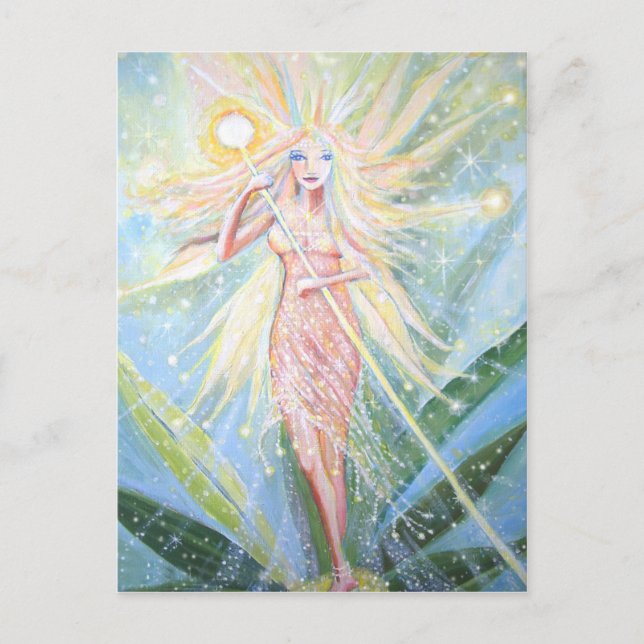 Fairy Art vycard - Crystal Ljus Fairy Vykort (Framsida)