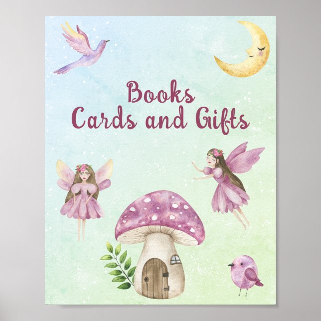 Fairy baby shower Books, Cards and Gifts Poster (Framsidan)