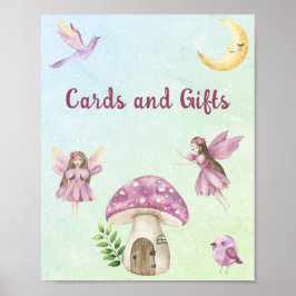 Fairy baby shower Cards and Gifts Poster