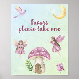 Fairy baby shower Favors Poster