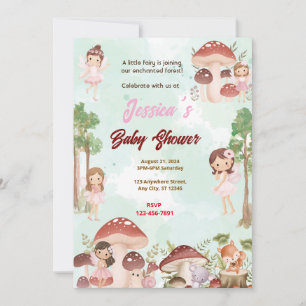 Fairy Baby Shower Inbjudningar