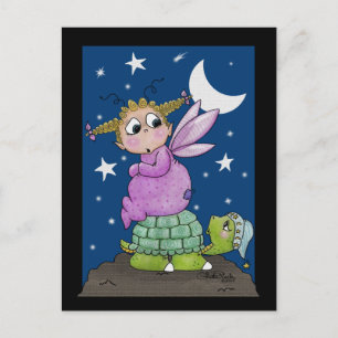 Fairy Baby vaknar upp, herr Turtle Vykort