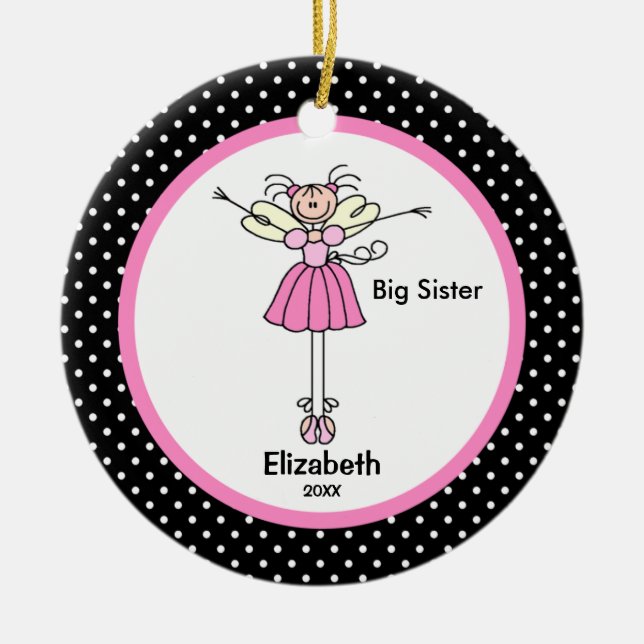 Fairy Ballerina Big Sister jul Ornament (Framsidan)