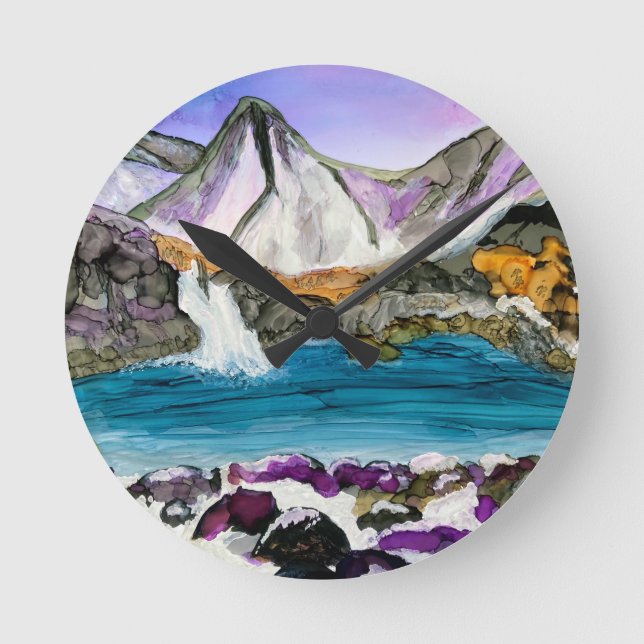 Fairy Bassäng Skye Scotland Rund Klocka (Framsida)