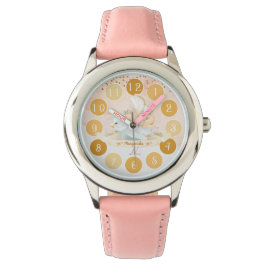 Fairy Bird Illustration Girl Gift med känslig Baby Armbandsur