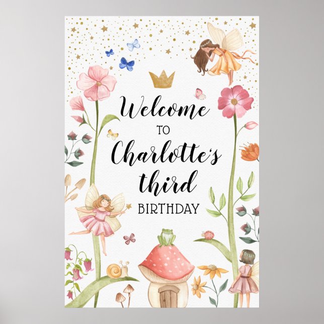 Fairy Birthday BackDrop Poster (Framsidan)