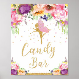 Fairy Birthday Candy Pub Sign Flicka Shower Poster
