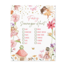 Fairy Birthday Scavenger Hunt Party Game Forest