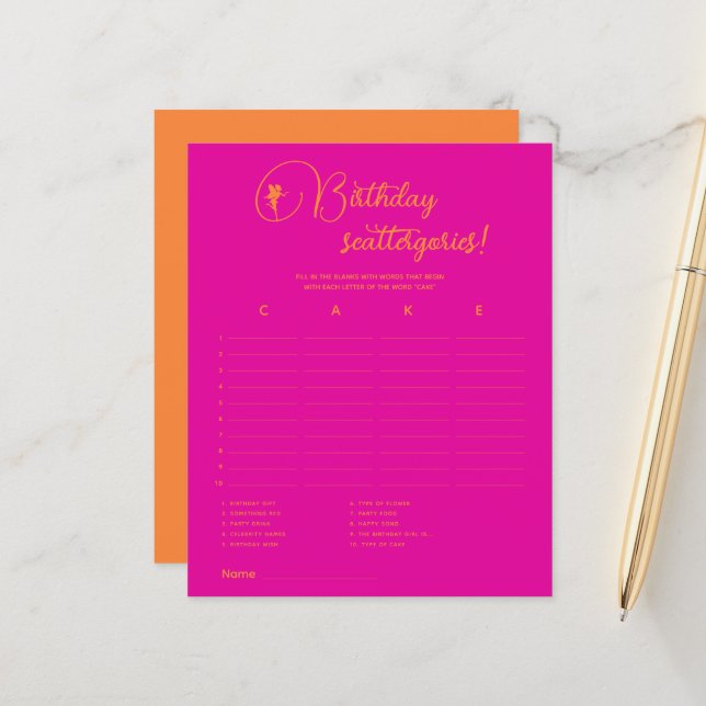 Fairy Birthday-skådespel! Födelsedagsfestens spel (Fram/Back In Situ)