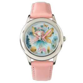 Fairy Birthday Teal Guld Rosa Princess Fairytale Armbandsur