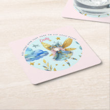Fairy Birthday Teal Guld Rosa Princess Fairytale