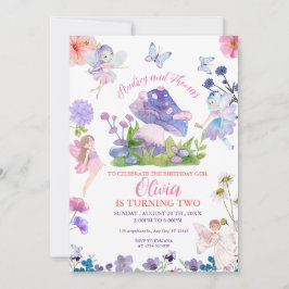 Fairy Birthday Whimsical Inbjudningar