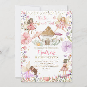 Fairy Birthday Whimsical Princess Fairy Birthday Inbjudningar