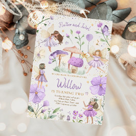 Fairy Birthday Whimsical Princess Fairy Birthday Inbjudningar