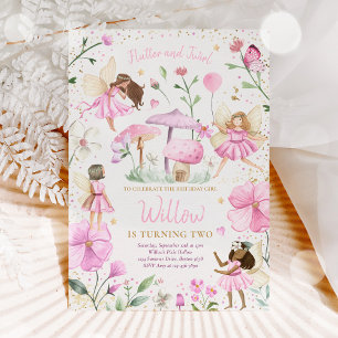 Fairy Birthday Whimsical Princess Fairy Birthday Inbjudningar