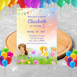 Fairy Birthday Whimsical Princess Girl Inbjudningar