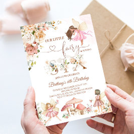 Fairy Blommigt Butterfly Magic Birthday Inbjudningar