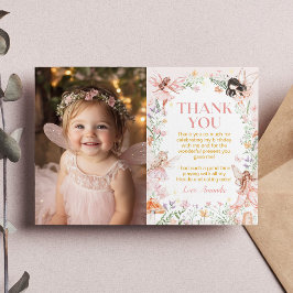 Fairy Blommigt Garden Birthday Photo - tackkort Tack Kort