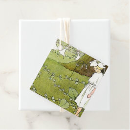 Fairy Blommigt Garden Enchanted Forest Girl Birthd Gåvor Etiketter