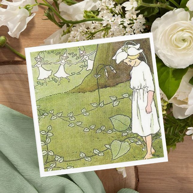 Fairy Blommigt Garden Enchanted Forest Girl Birthd Pappersservett (Skapare uppladdad)